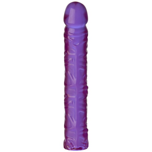 Crystal Jellies 10in Classic Dildo - Purple