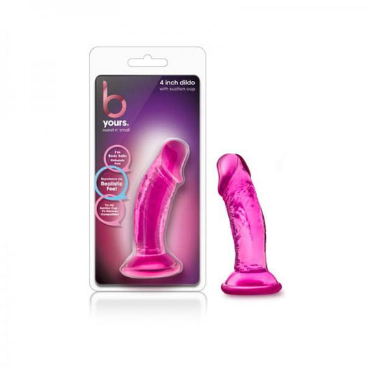 B Yours - Sweet N' Small 4in Dildo w/ Suction Cup - Pink