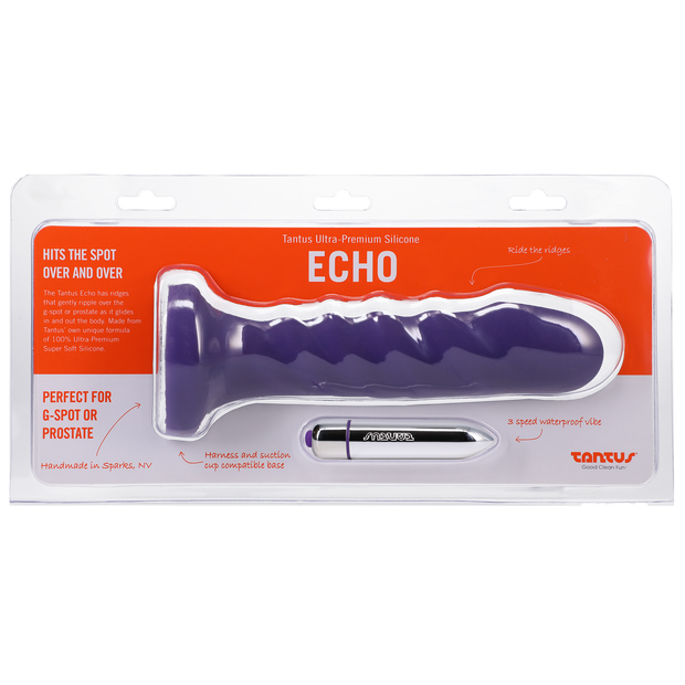 Tantus Silicone Echo Silicone Vibrator Midnight Purple