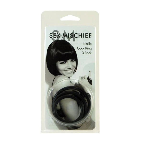 Sportsheets Nitrile Cock Ring Set - 3 Pack