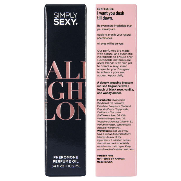 SIMPLY SEXY PHEROMONE PERFUME OIL ROLL-ON - ALL NIGHT LONG - 0.34 floz | 10.2mL
