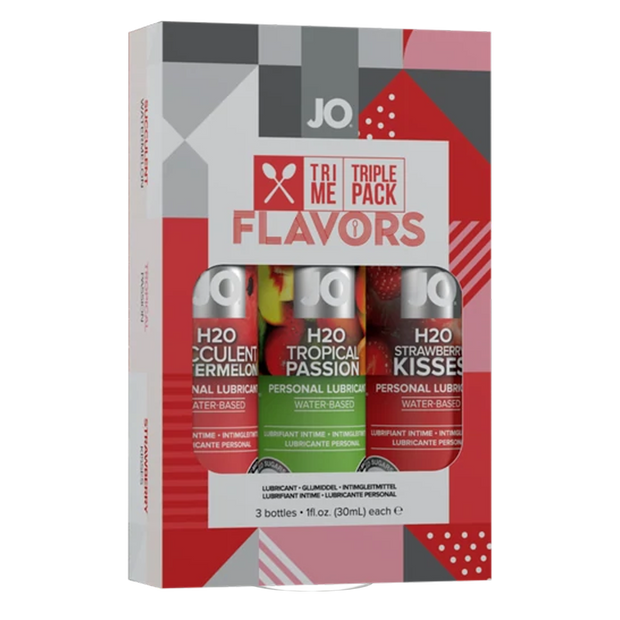 JO Tri-Me Triple Pack - Flavors - Various - Lubricant 1 floz / 30 mL