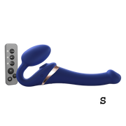 MULTI ORGASM BENDABLE STRAP-ON - S - NIGHT BLUE
