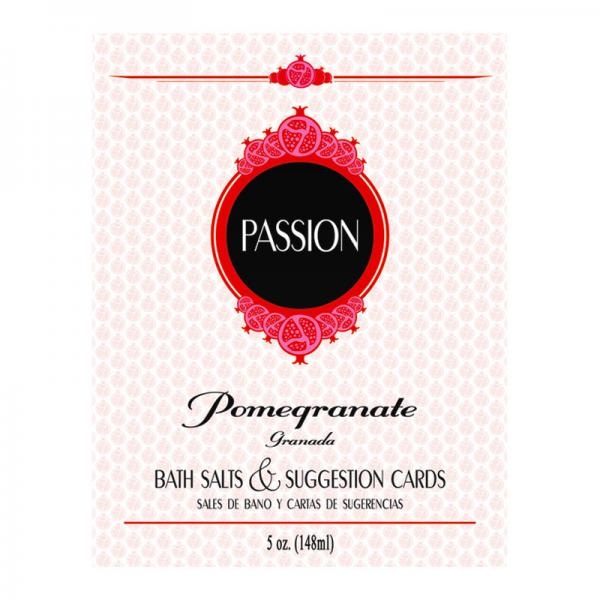 Passion Bath Salts & Suggestion Cards - Pomegranate