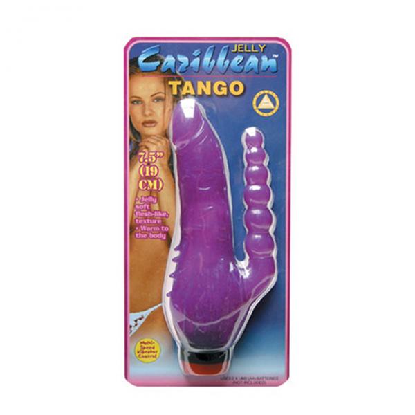 Jelly Caribbean Tango Double Dong Purple Vibrator