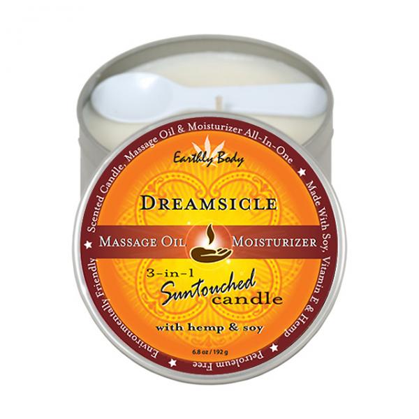 Earthly Body Massage Candle Dreamsicle 6.8oz