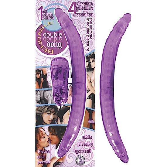 Bendable Vibrating Double Dong Purple