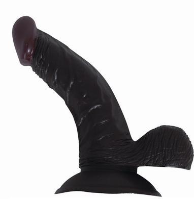 All American Whopper Vibrating Dong, Balls 7 inches Brown