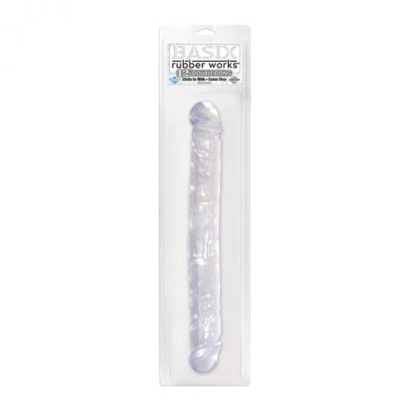 Basix Rubber Works 12 inches Double Dong Clear