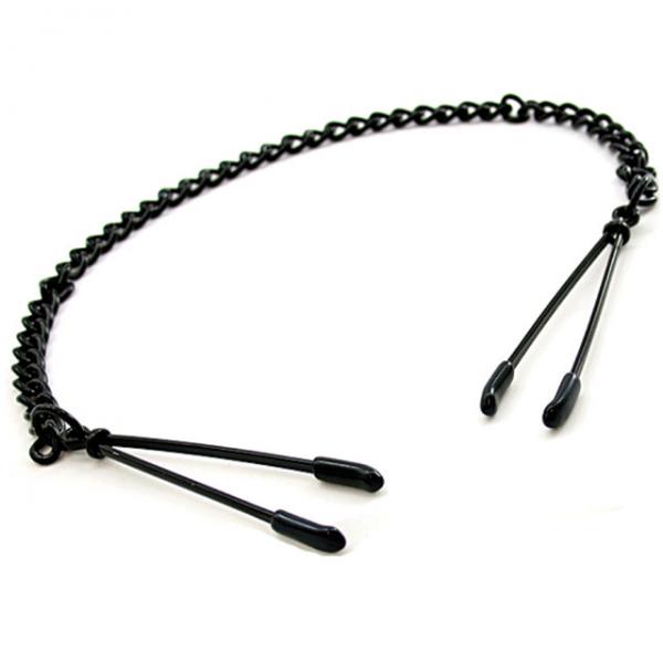 H2h Nipple Clamps Tweezer With Chain (black)