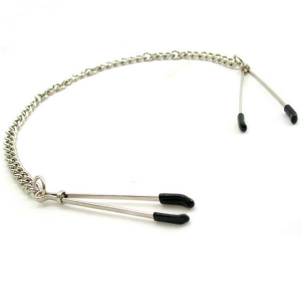 H2h Nipple Clamps Tweezer With Chain (chrome)
