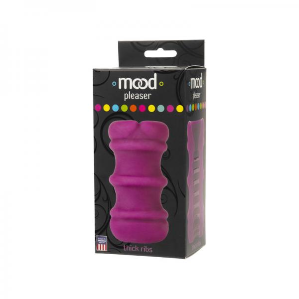 Mood Pleaser Thick Ribbed Purple Masturbator