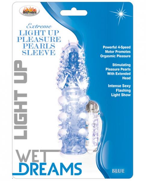 Light Up Extreme Pleasure Pearls Sleeve Blue