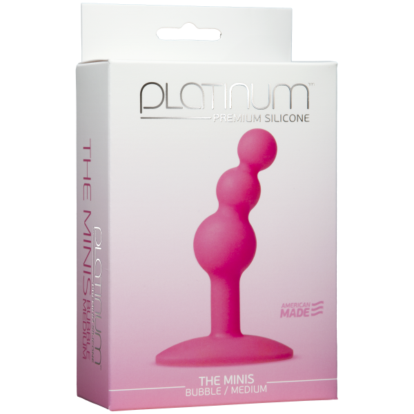 Platinum Premium Silicone The Minis Bubble Medium Pink Plug