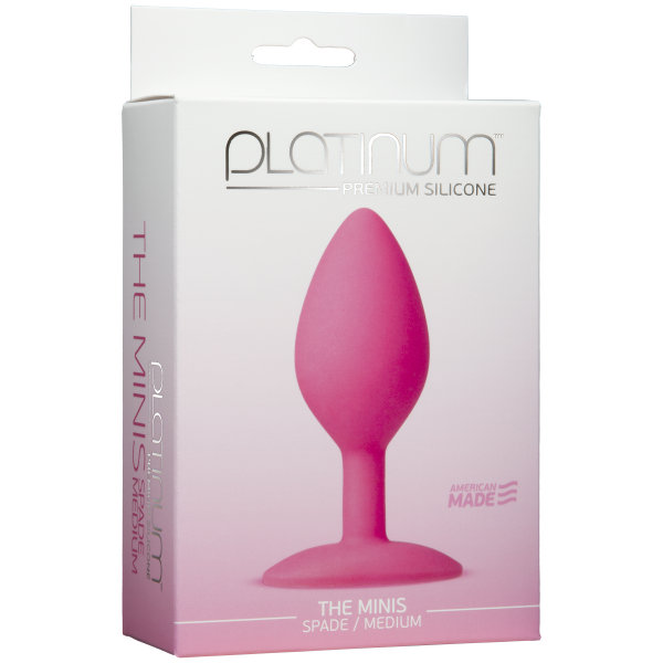 Platinum Premium Silicone The Minis Spade Medium Pink