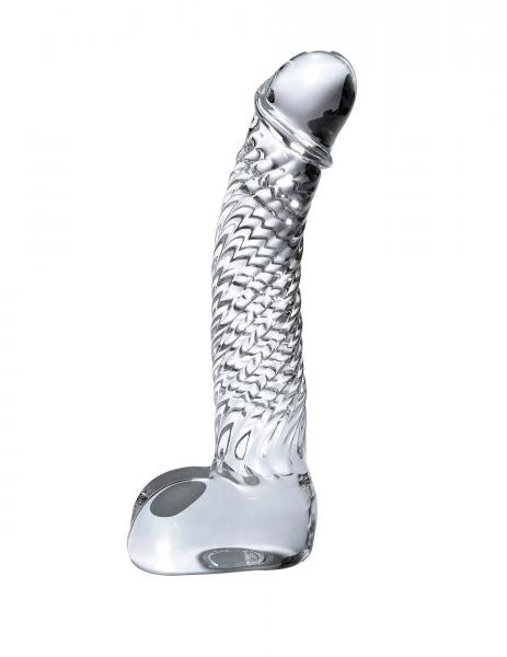 Icicles No 61 Clear Glass Realistic Dildo