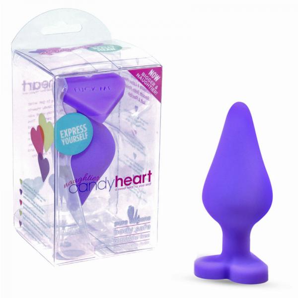 Naughtier Candy Heart Purple Butt Plug