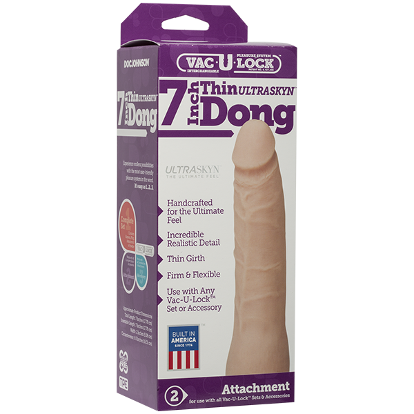 Vac-U-Lock 7" Ultraskyn Thin Dong - Beige