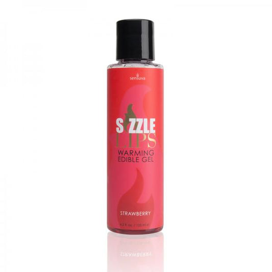 Sizzle Lips Edible Warming Gel Strawberry 4.2oz