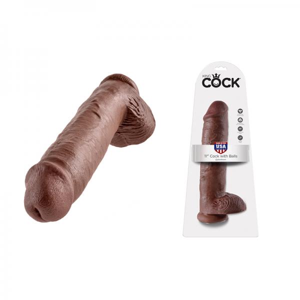 King Cock 11" Cock - Brown