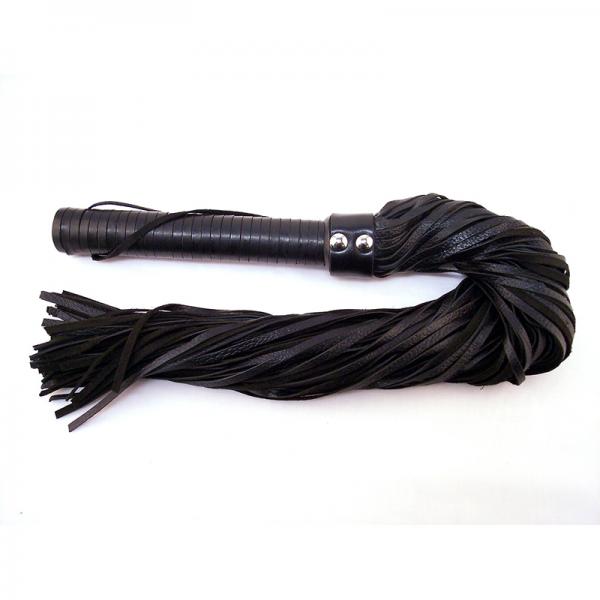 Rouge Long Suede Flogger Leather Handle Black