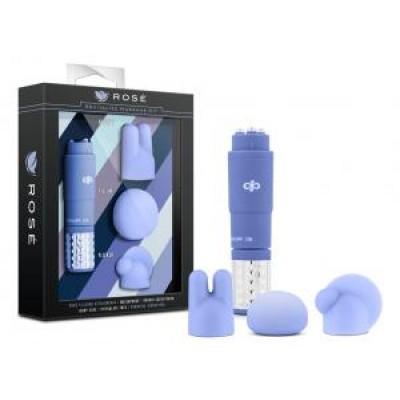 Revitalize Massage Kit with 3 Silicone Attachments Purple