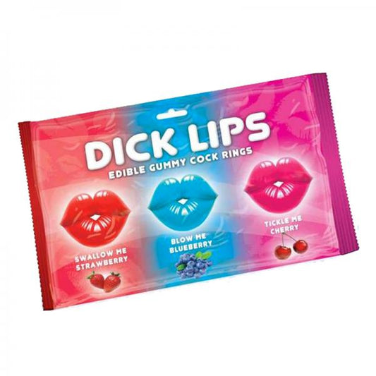 Dick Lips Gummy Cock Rings 3 Pack