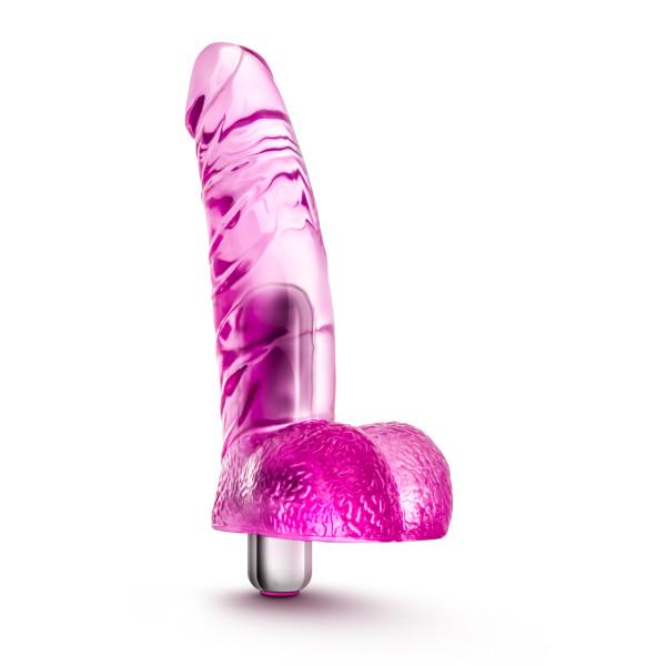 Naturally Yours Vibrating Ding Dong Pink Dildo