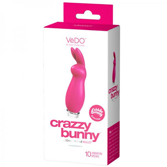 Vedo Crazzy Bunny Rechargeable Mini Vibe - Pretty In Pink