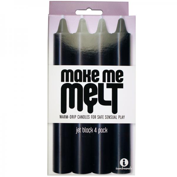 Make Me Melt Sensual Warm Drip Candles Black 4 Pack
