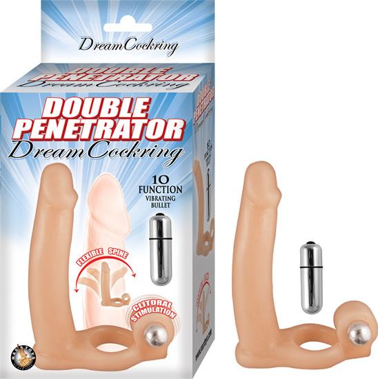Double Penetrator Dream Cockring Beige