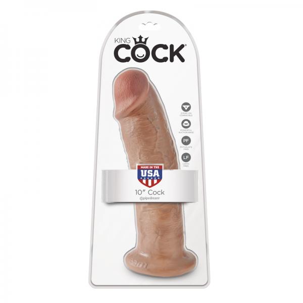 King Cock 10" Dildo - Tan