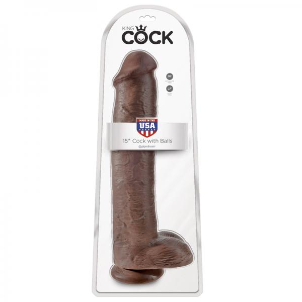 King Cock 15" Cock - Brown