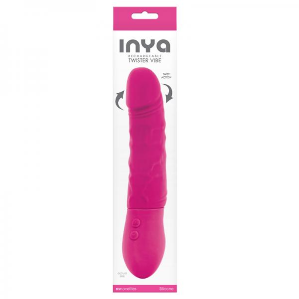 Inya Twister Pink Realistic Vibrating Dildo