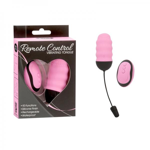 Simple & True Vibrating Remote Control Tongue Pink