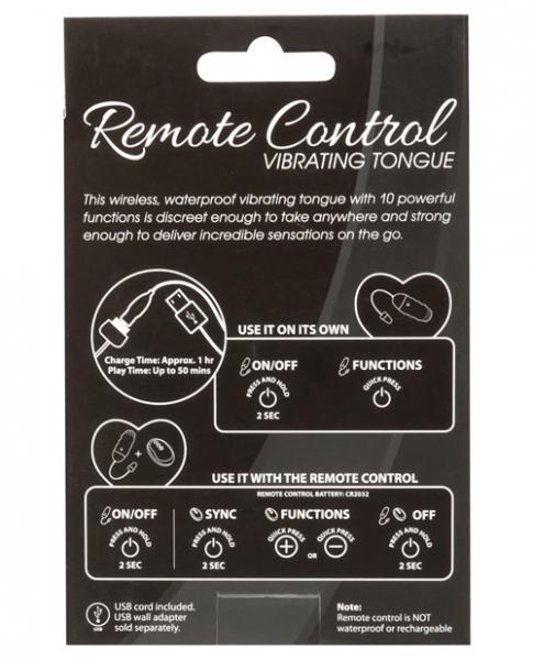 Simple & True Vibrating Remote Control Tongue Pink