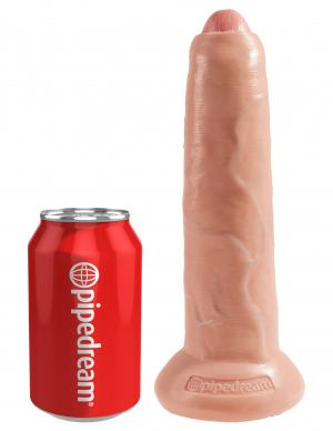 King Cock 9 inches Uncut Dildo Beige