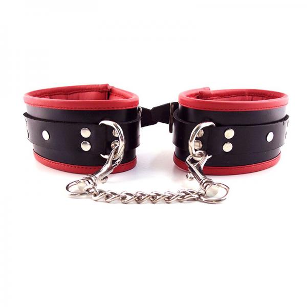 Rouge Padded Ankle Cuff Black/red