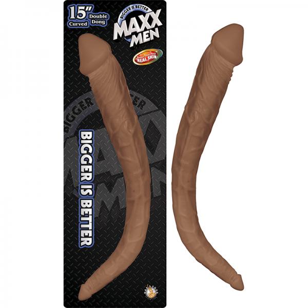 Maxx Men Curved Double Dong 15in Brown
