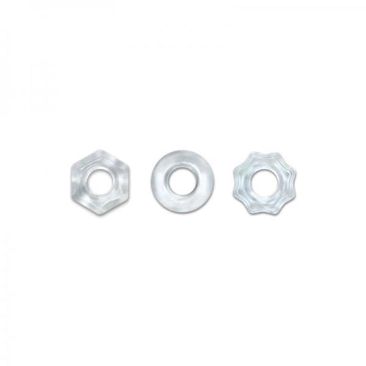 Renegade Chubbies 3 Pack Cock Rings Clear