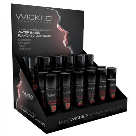 Wicked Aqua Classic Flavors Dp-8 Each 1oz. Strawberry, Watermelon And Cherry