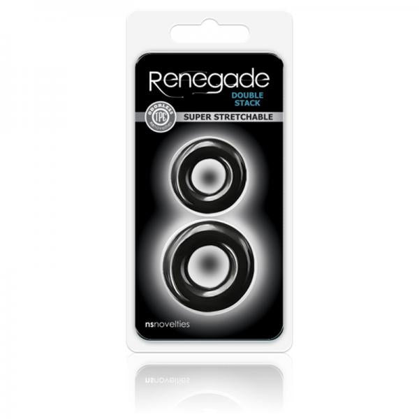 Renegade Double Stack Black Cock Rings
