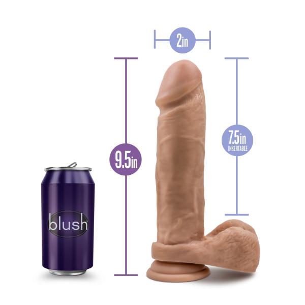 Au Naturel 9.5 Inches Dildo with Suction Cup Mocha Tan