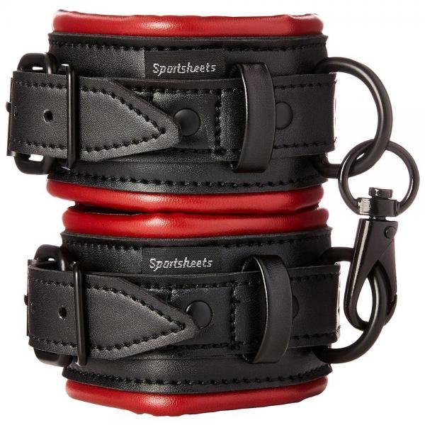 Sportsheets Saffron Handcuffs Black Red