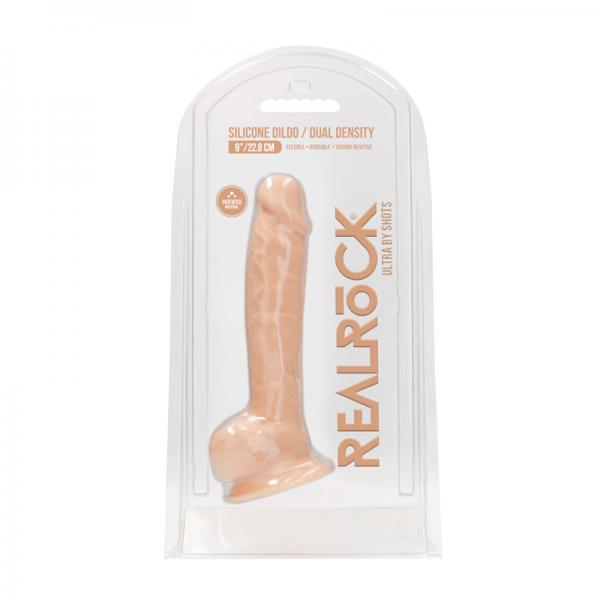Realrock Ultra - 9 / 22.8 Cm - Silicone Dildo With Balls - Flesh