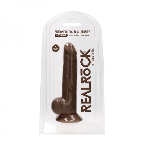 Realrock Ultra - 9.5 / 24 Cm - Silicone Dildo With Balls - Brown