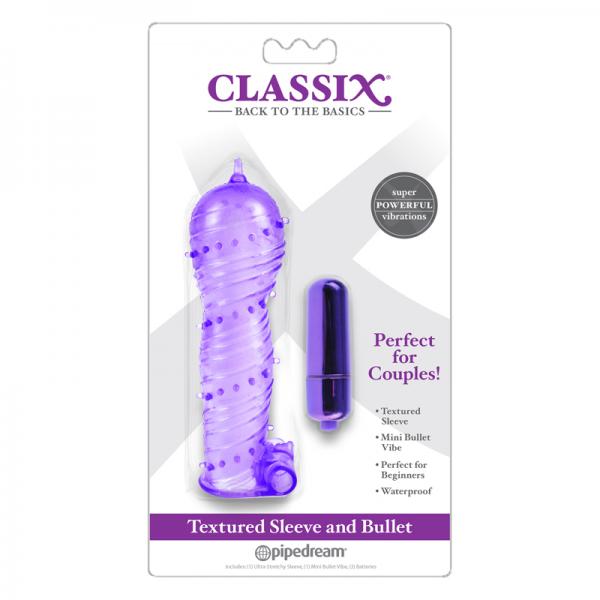 Classix Textured Sleeve& bullet,purple