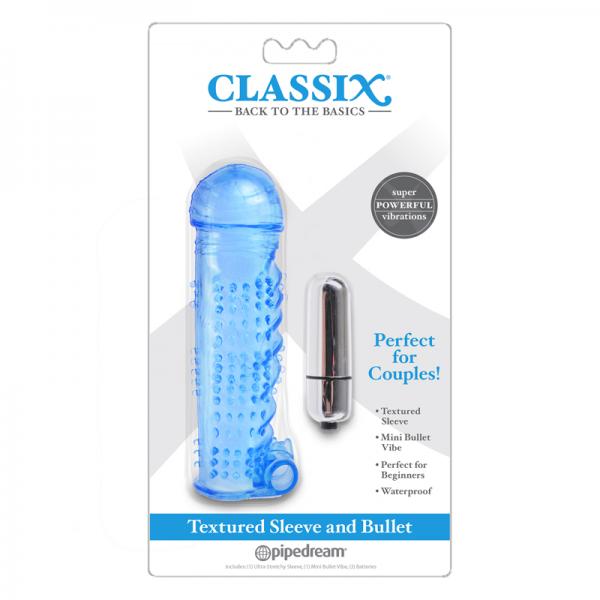 Classix Textured Sleeve& bullet,blue