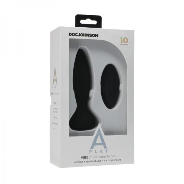 A Play Vibe Rechargeable Adventurous Anal Plug Remote Black