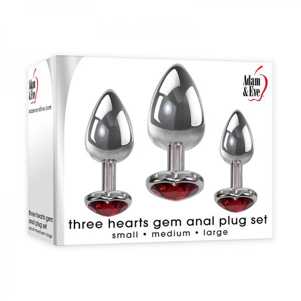 Three Hearts Gem Anal Plug Kit